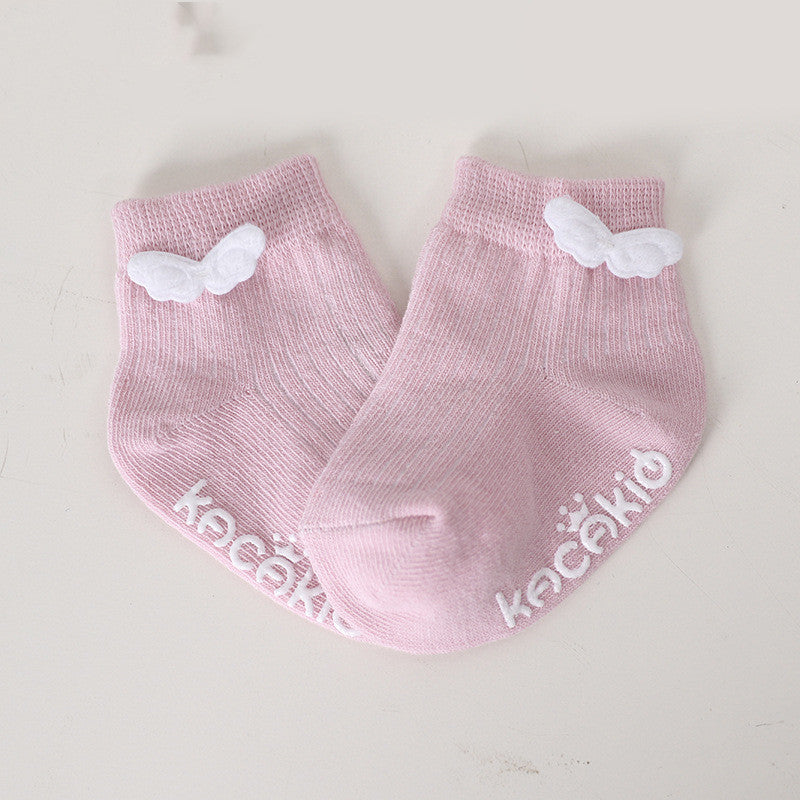 Men And Women Baby Cute Socks Angel Wings Socks Children Non-slip Cotton Socks