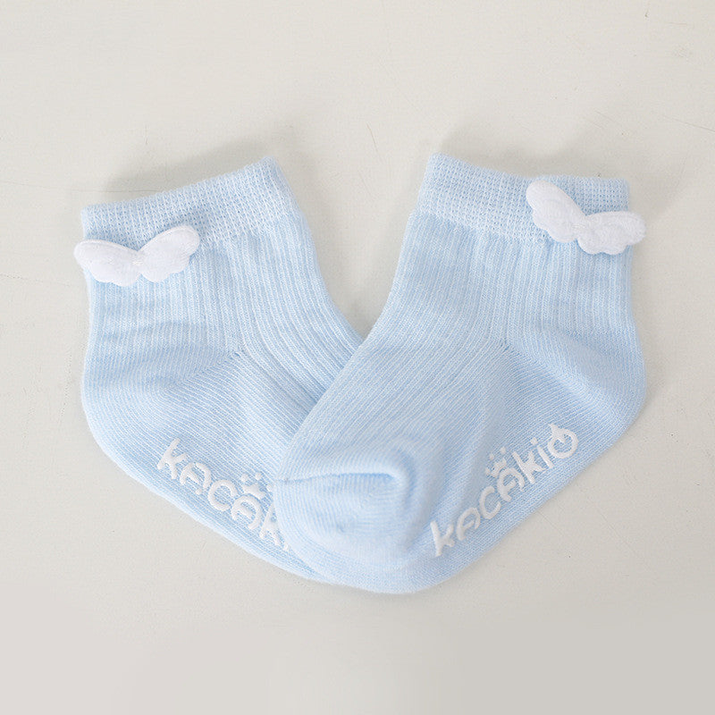 Men And Women Baby Cute Socks Angel Wings Socks Children Non-slip Cotton Socks