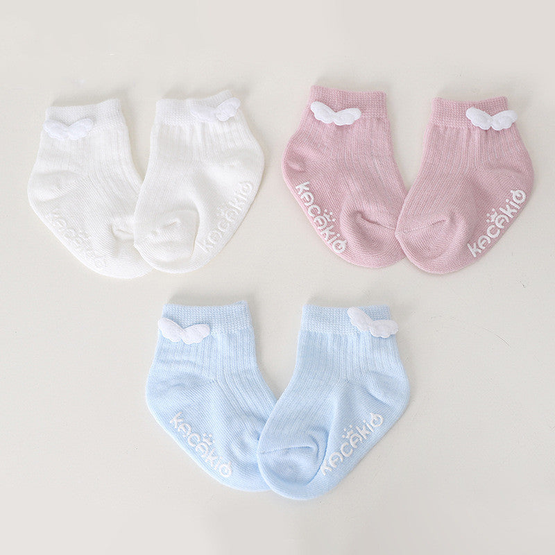 Men And Women Baby Cute Socks Angel Wings Socks Children Non-slip Cotton Socks